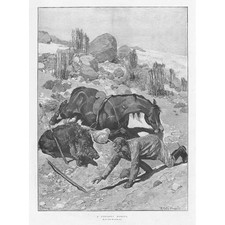 CATON WOODVILLE A Perilous Moment - Antique Print 1897