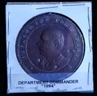 Grand Army Of The Republic Department Commander Badge 1894 Pennsylvania