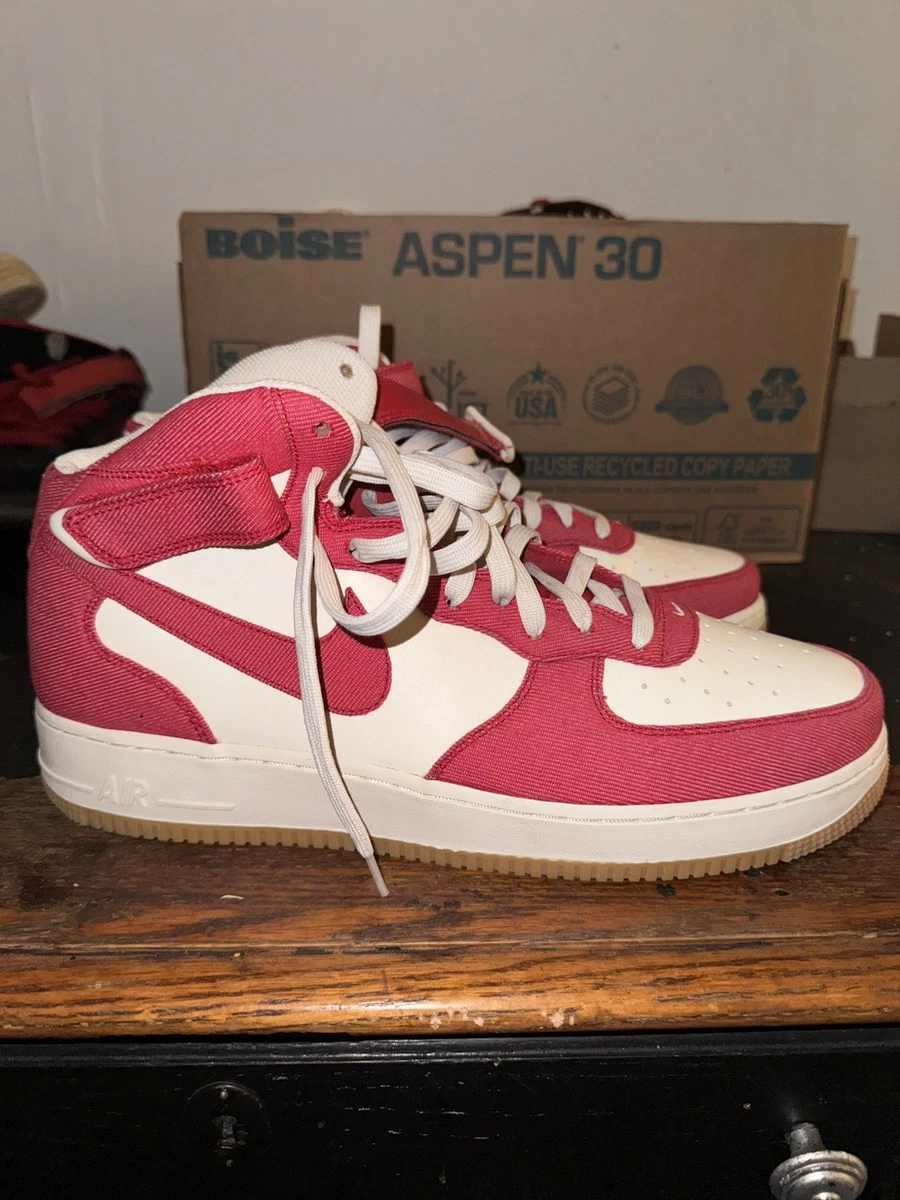 Nike Air Force 1 Canvas Mid Red for Sale | Authenticity Guaranteed