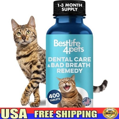 Cat Dental Care Pills Fresh Breath Tartar Control Easy Oral Health Support New