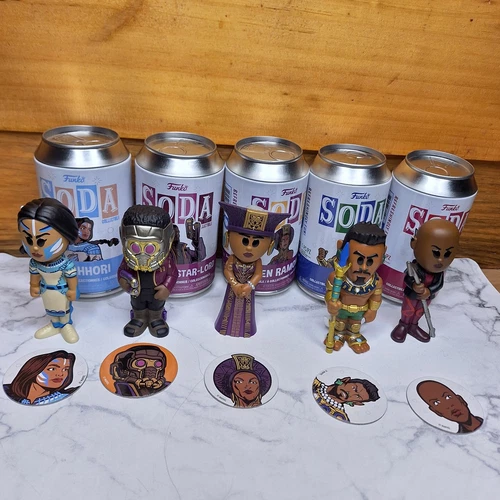 Funko Vinyl Soda Pop Wakanda Forever Lot Of 5 W 1 Chase Edition! Black Panther