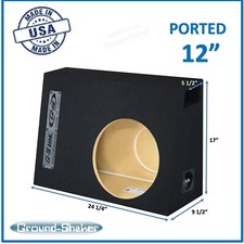 Regular Cab / Single Cab 12" Single Vented Ported Sub Box Subwoofer Enclosure