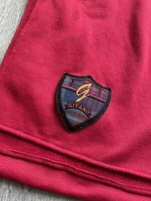 Vintage Gitano Scarf Knit Soft 80s 90s Red Crest Logo Rockabilly Grunge