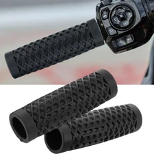 Pair 25mm 28mm Motorcycle Handlebar Grips Hand Grip Rubber For Harley XL Honda