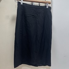 Vintage Black midi pencil skirt with zipper closure
