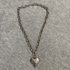 Rock N Roll Hall of Fame Silver Metal necklace/pendant excellent condition