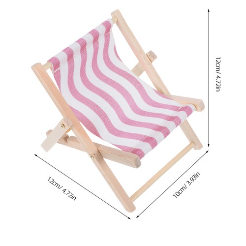 Wooden Ornaments Deck Chair Decoration Office Phone Stand Mobile Holder - 第 2/12 張圖片