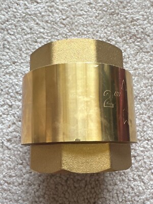 2'' In-Line Check Valve, Brass Female x Female Pipe Thread, Nylon Shutter
