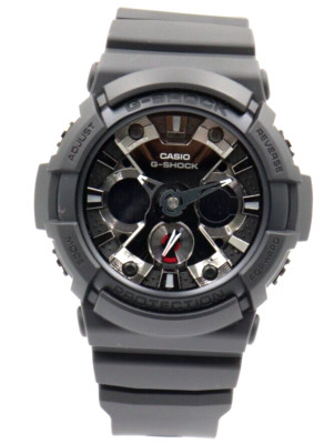New Casio G-Shock Analog-Digital Black Chrono Men Watch  53mm GA201-1A $150