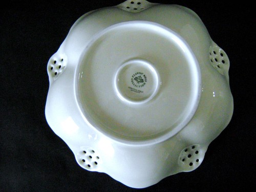 9" VTG GERMAN ROSENTHAL MOLIERE RETICULATED PORCELAIN FLORAL FRUIT BOWL DISH - Picture 6 of 10