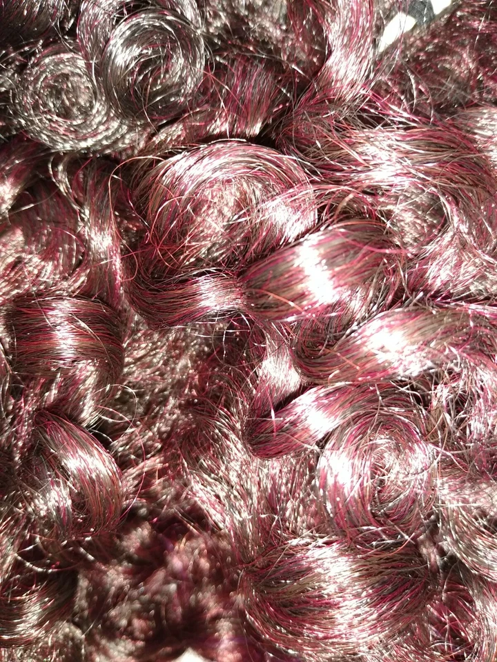 Peluca frontal de encaje suizo natural para cabello de bebé estilo raíces color GM Cabernet/D Bio Cap Foto 4 de 4