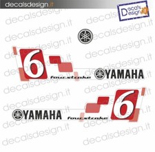 Adesivi calandra motore marino fuoribordo Yamaha 6 cv F6 gommone barca
