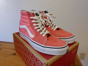 peach high top vans