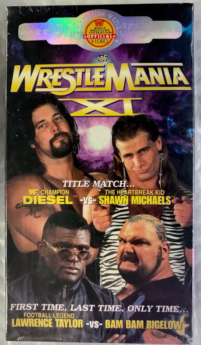 WWF Wrestlemania XI Limited Edn 1995 VHS w Collectible Stack