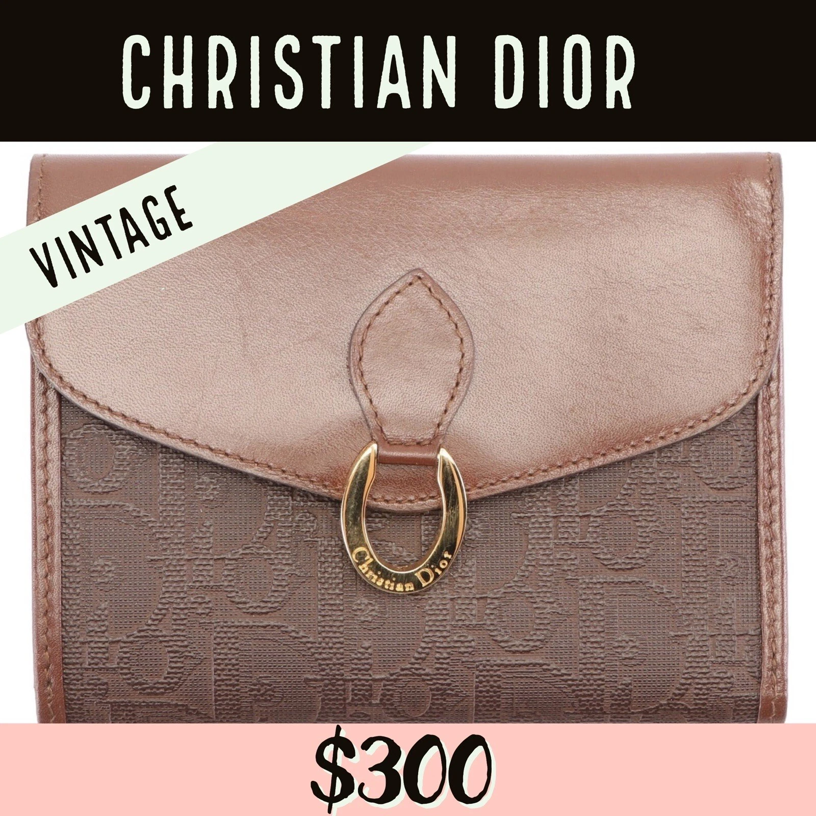 Portefeuille monogramme vintage Christian Dior