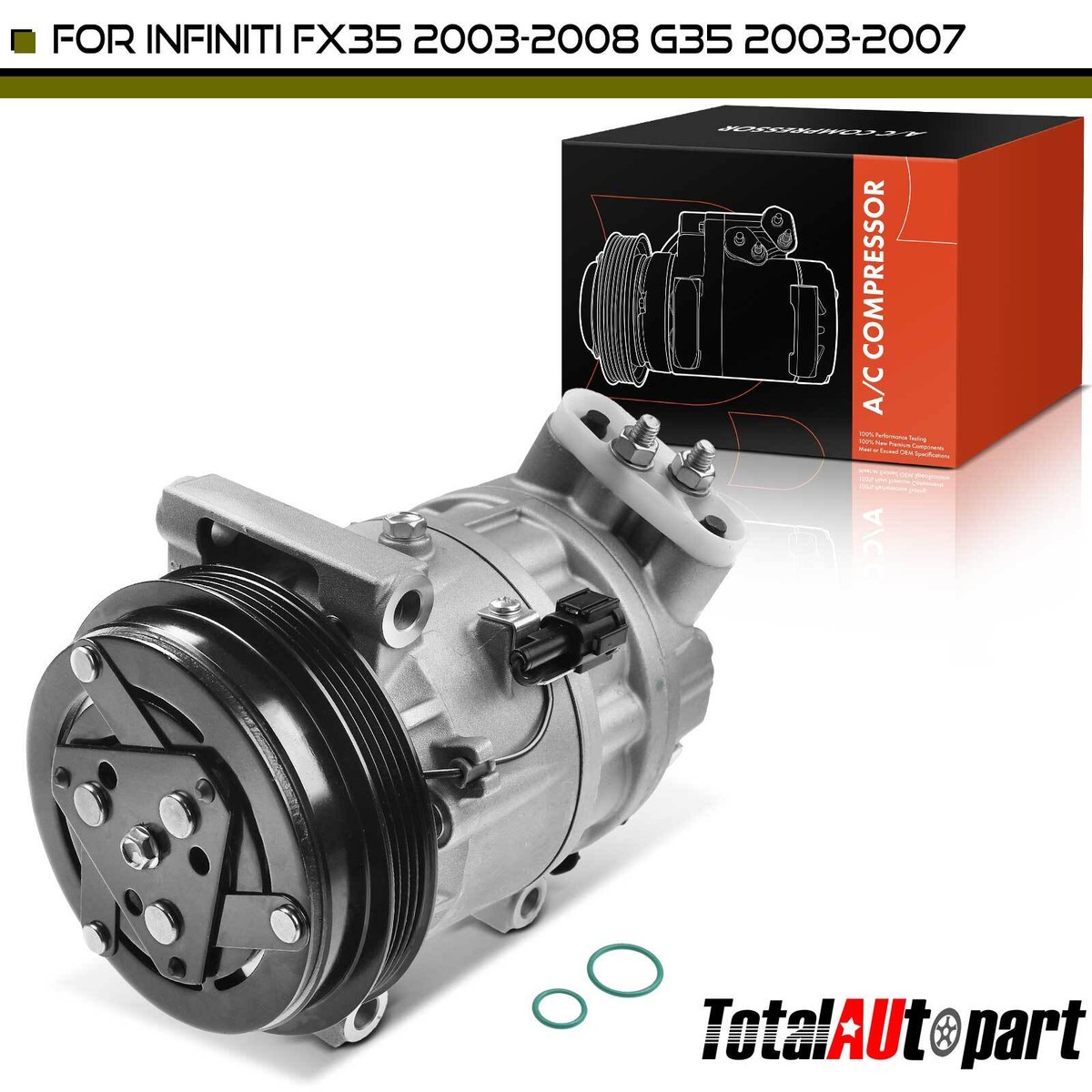 AC Compressor with Clutch for Infiniti FX35 03-08 G35 03-07