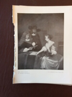 Kvc2  Edwardian Book Plate 1900s The Music Lesson Gerard Ter Borch
