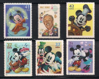 限定品ディズニー☆Authentic Postage Stanp 3865-68 - 2004 37c The Art of Disney, Friendship - Mystic