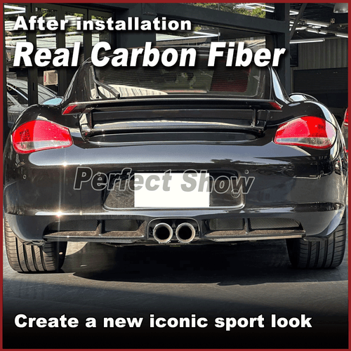 For Porsche Cayman 987 Coupe 05-12 Real REAL Carbon Rear Trunk Spoiler Wing Lip - Picture 3 of 12