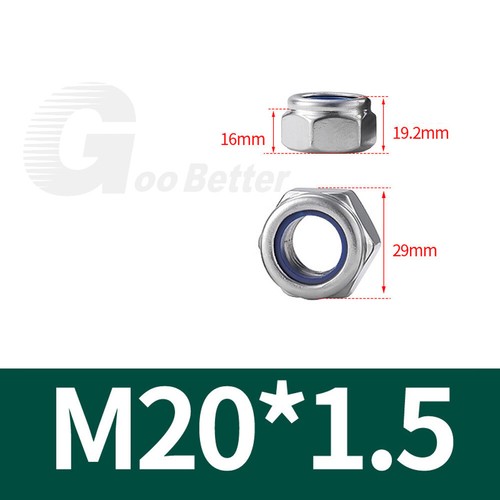 Selbstsichernde Muttern M6-M20 DIN 985 Feingewinde Stopmuttern Sicherungsmuttern - Bild 17 von 17