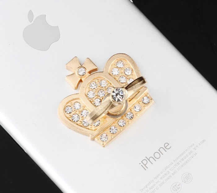 Soporte universal giratorio 360 para anillo de dedo de cristal para teléfono celular/tableta Foto 4 de 4