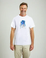 MEN WOMEN TEE TSHIRT SUBLIMATION MELTING RUNNING R2D2 DROID STAR FAN WARS GIFT