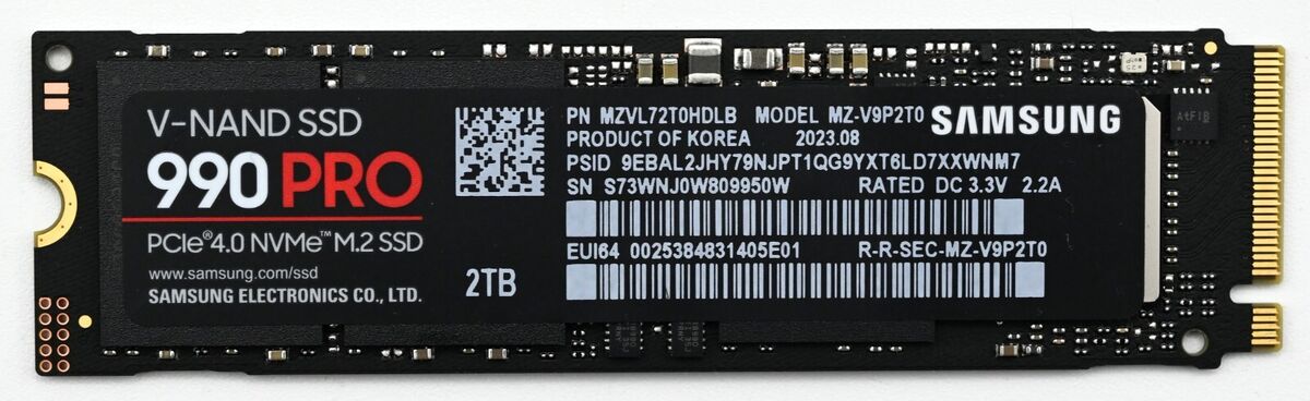 2TB Samsung 990 Pro M.2 SSD PCIe 4.0x4 NVMe M.2 PS5 2TB Samsung 990 Pro M.2 SSD PCIe 4.0x4 NVMe M.2 PS5