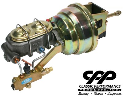 1958-61 Chevy Belair 8'' Offset Power Brake Booster Conversion Kit Disc / Drum