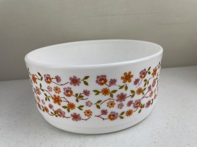Vintage ARCOPAL Floral `SCANIA`Salat Servierschale 21,5 x 9,5 cm H sehr guter Zustand