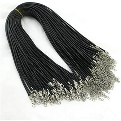 100Pcs 50Pcs Leather String Necklace Cords Wholesale Rope Bulk Lot Cords 18'' 24''