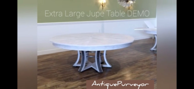 Expandable Round Dining Table, Extra Large Jupe, Seats 10-12 NEW