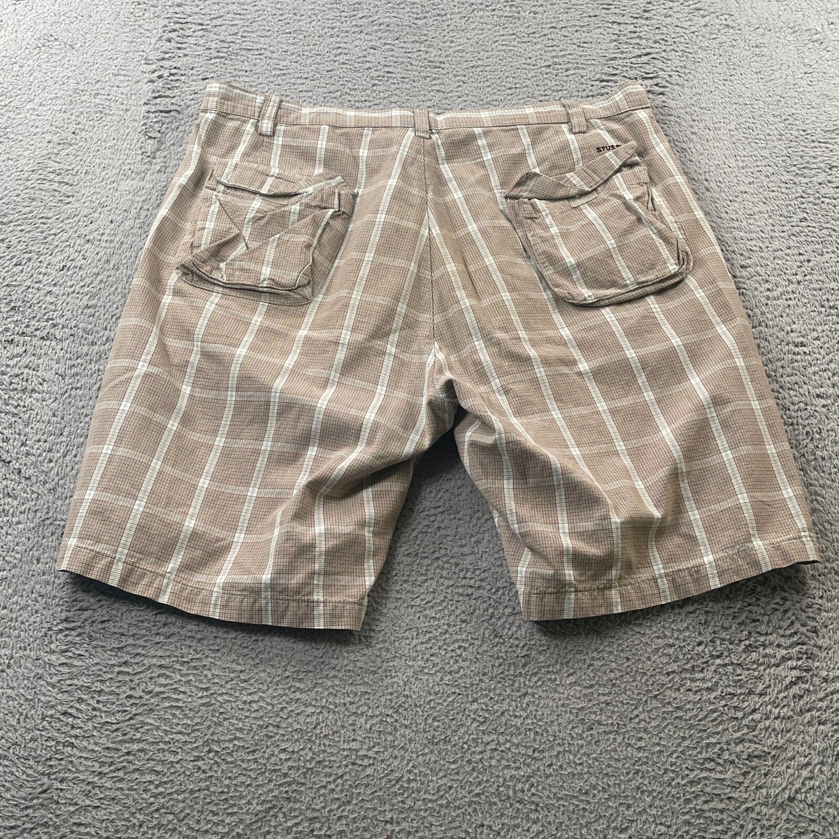 Vintage Stussy Japan Plaid Shorts Men's 38 Skate Big Flap Vintage Stussy Japan Plaid Shorts Men's 38 Skate Big Flap