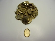 VINTAGE BLANK CAMEO PENDANT OVAL BASE SETTING CABOCHON LOT OF 50 DIY GOLD TONE