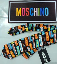 * NEW * MOSCHINO PURE SILK TIE & Tags / Packaging - PRISTINE PERFECT AMAZING !!