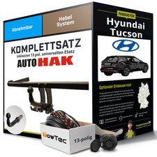 Anhängerkupplung abnehmbar für HYUNDAI Tucson +E-Satz (AHK und ES) PKW kpl. NEU