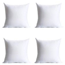 Hypoallergenic Pillow Inserts 18x18, Set Of 4, Square Cushion, White