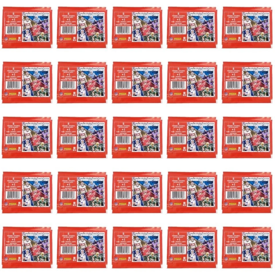Panini NFL 2024 Sticker & Card Collection - Lot of 25 Sealed Packs