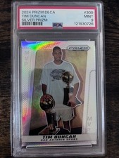 2024-25 Panini Prizm Deca MVP Award Winners Silver Tim Duncan #300 PSA 9