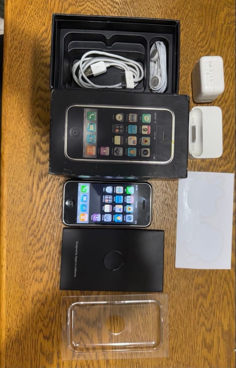 iPhone 2G IMEI一致箱 付属品付 美品 8GB 第1世代 日本未発売 iPhone 2G 1st Gen IMEI Match Box Accessories Included 8GB Apple