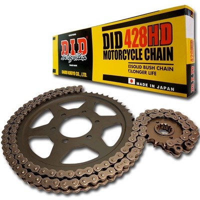 DID Kettensatz Alu 428HD Clip für Sherco SE 50 R Enduro, Baujahr 2014