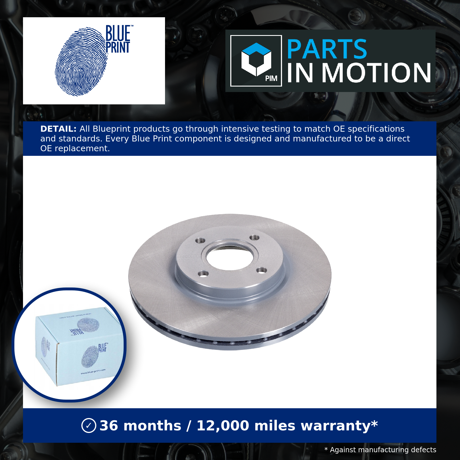 2x Brake Discs Pair Vented fits FORD FIESTA 1.6 Front 2008 on 278mm Set 1751584