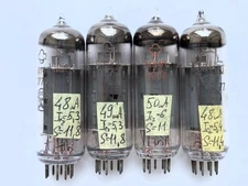 4PCS 6P14P/ EL84 / 6BQ5 REFLECTOR SELECTED QUAD PENTODE TUBES! NOS! TESTED!