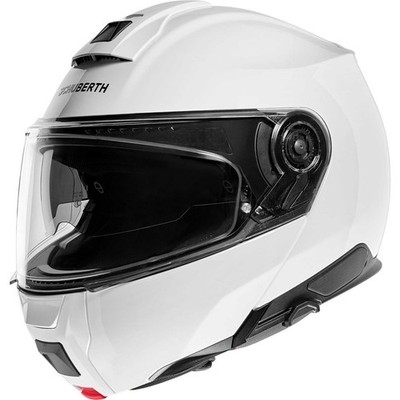 Schuberth c5 Modular Motorcycle Helmet Monochrome Glossy White Glossy