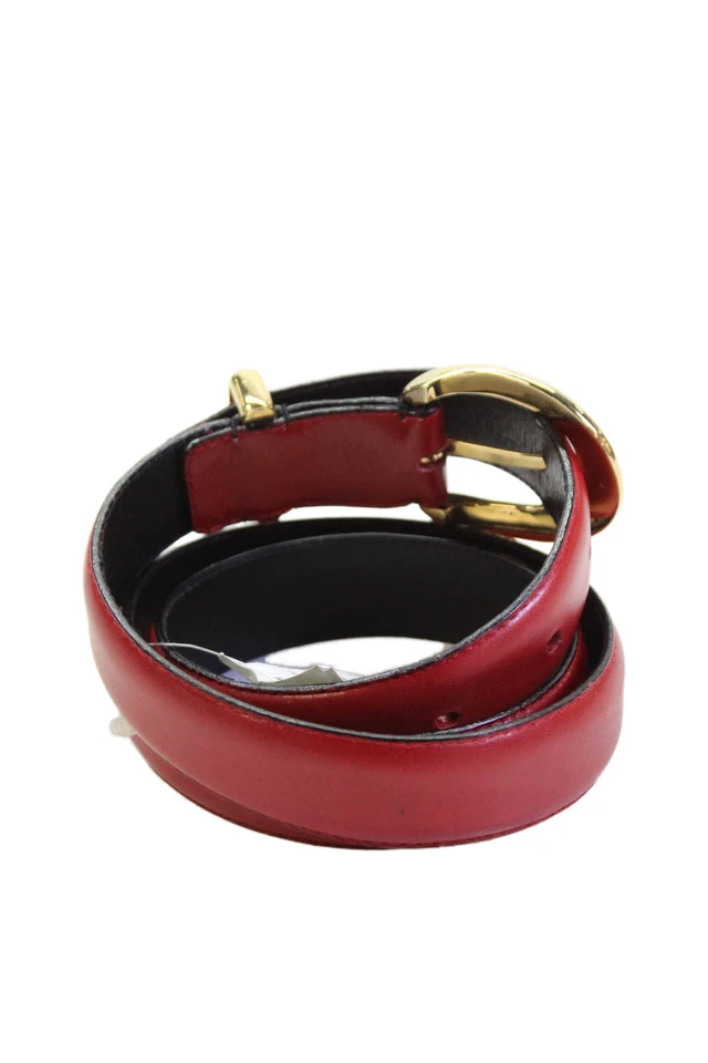 Cinturón Judith Leiber Mujer Cuero Ajustable Hebilla Rojo Talla M Foto 2 de 4