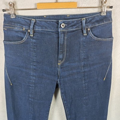 G-Star Jeans Damen hose Gr. W29/L34 Blau LANC 3D high Straight  WMN Baumwolle 