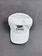 Cadillac Adjustable White Baseball Cap