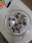 Rare Vintage  Clear Pyrex Nouveau Floral  Casserole Lid Only 475