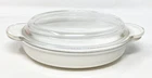 🌸Vtg Corning Ware Grab It White Oval Casserole P-14-B  w/Pyrex Lid P-14-C