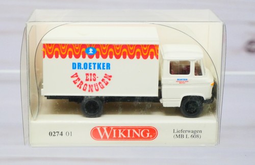 Camión de reparto Wiking 0274-01 Mercedes Benz L 608, helado Dr. Oetker escala HO | Condition: New
