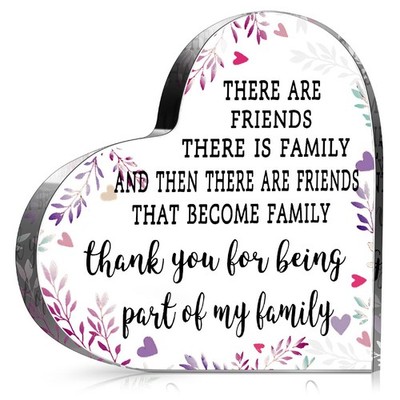 Chunful Friendship Acrylic Plaque Gift for Women Best Friend,Heart | Birthday Re